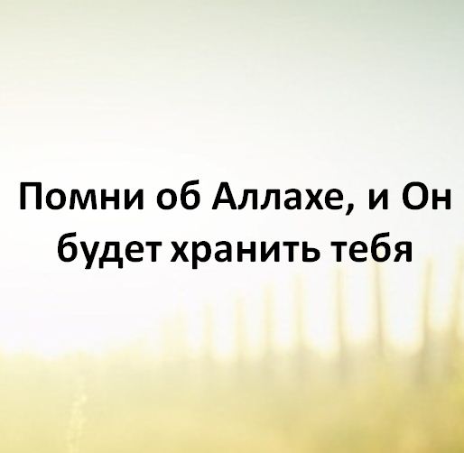 Помни об Аллахе, и Он будет хранить тебя